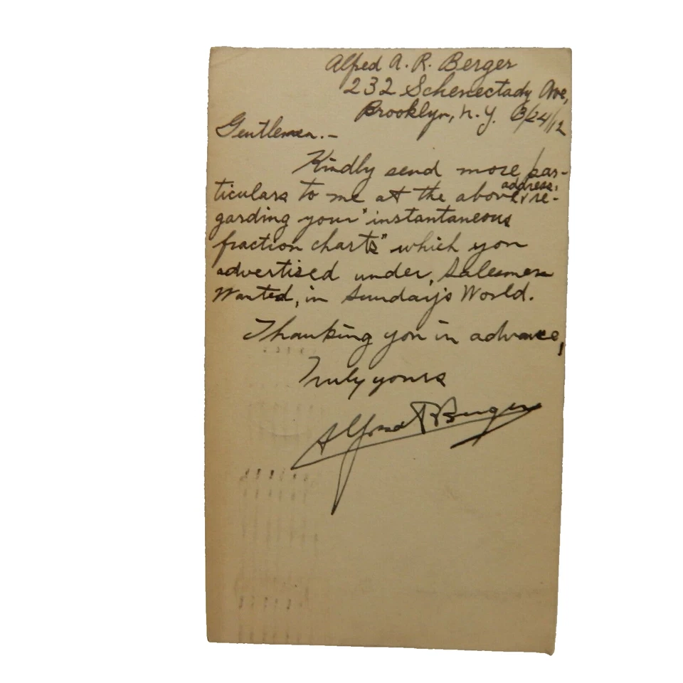 UX24 WILLIAM McKINLEY POSTAL CARD POSTMARKED 1912 - Image 2 of 2