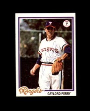 Gaylord Perry Signed Authentic 1978 Topps Texas Rangers Autograph