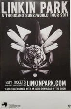 Linkin Park 2011 Thousand Suns Tour promotional poster Flawless New Old Stock