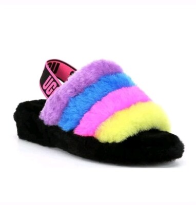 UGG Fluff Yeah Genuine Shearling Slingback Sandal US