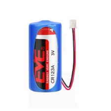 CR123A 3.0V 1500mAh Non-rechargeable Li-ion Battery with 2.54 White Plug