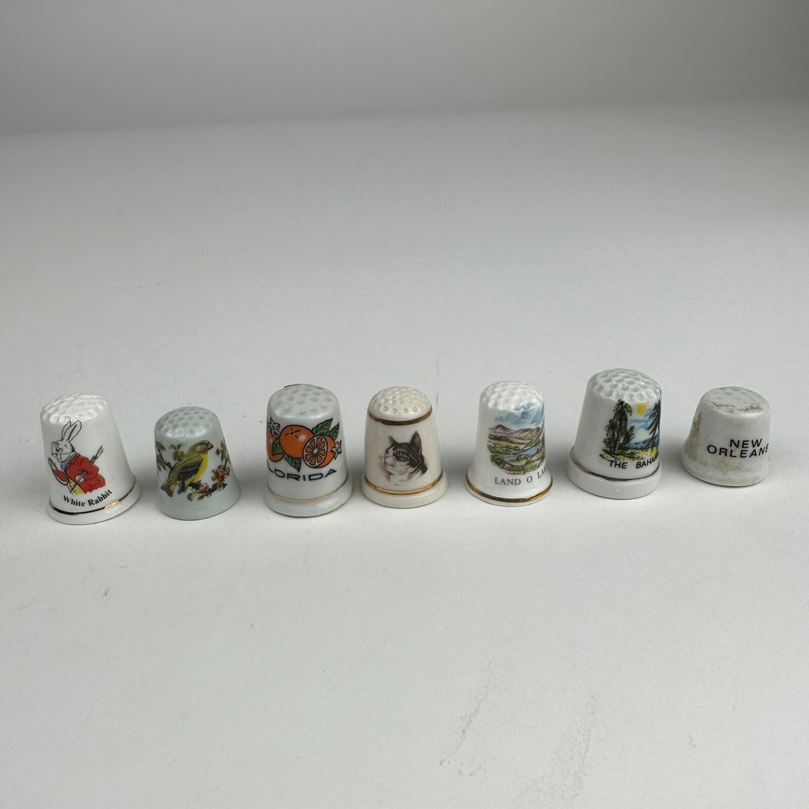 Large Lot 37 Vintage Thimbles Ceramic Porcelain Metal eBay