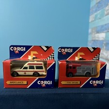 1990 Corgi Diecast Lot Ambulance  Fire Engine