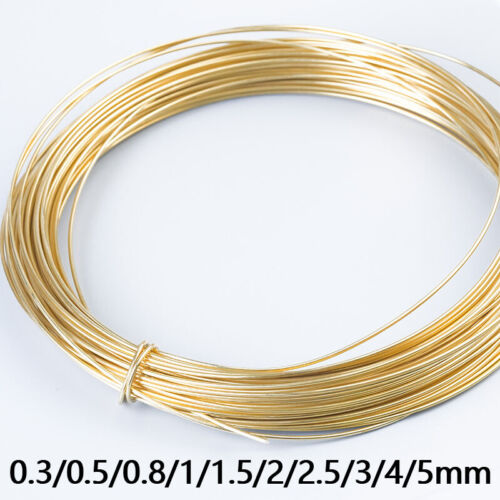 Solid Brass Wire Diameter 0.3mm 0.5mm 0.8mm 1mm 1.5mm 2mm 2.5mm 3mm 4mm 5mm - Bild 1 von 11