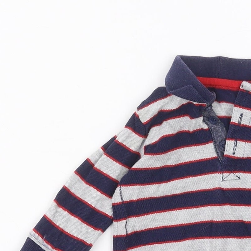 George Baby Grey Cotton Blend Polo Size 3-6 Months Collared image 8