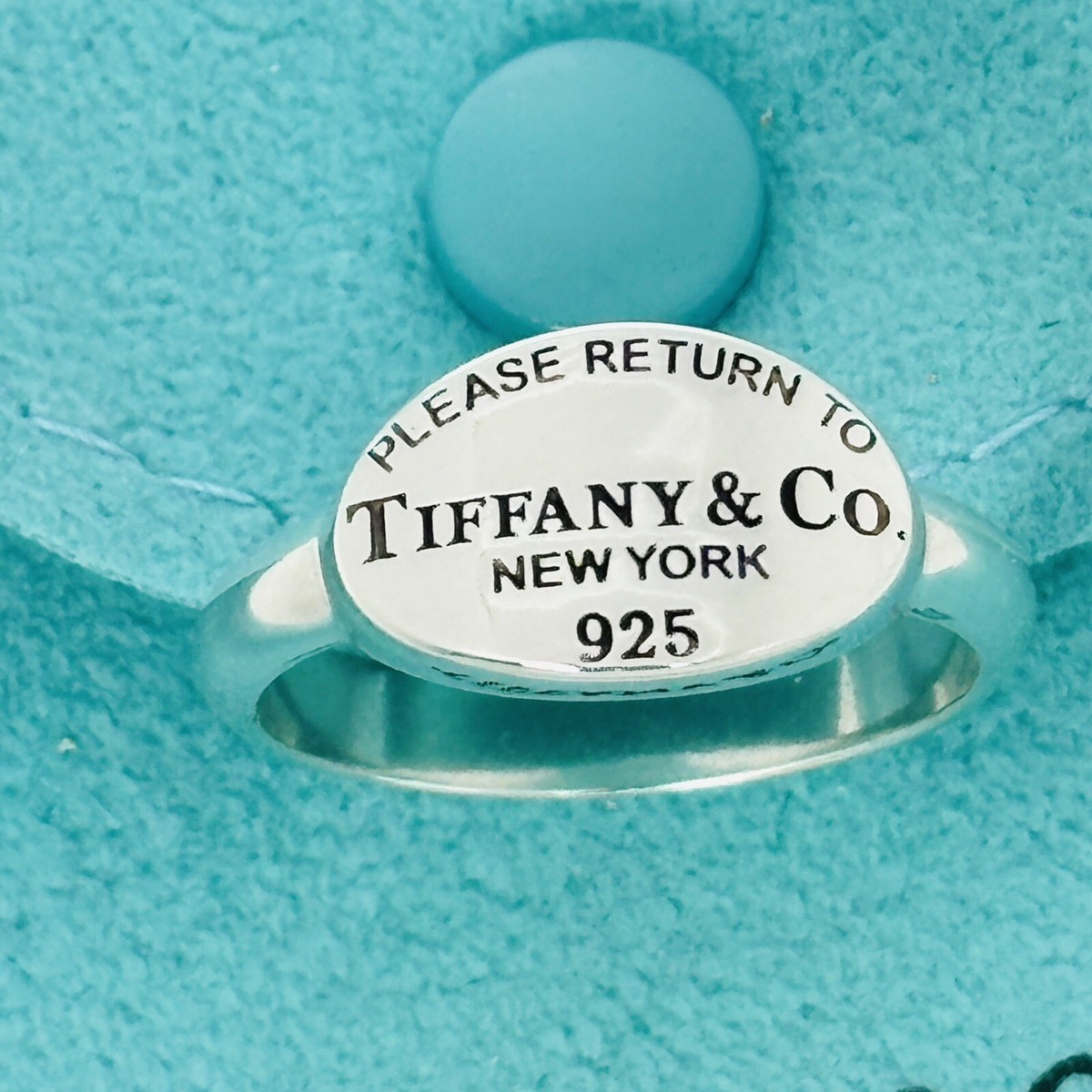 Tiffany & Co. ロゴ入りリング 925　オールドリング　ame 極美品希少 オールドティファニー アップル リング 9号 シルバー925