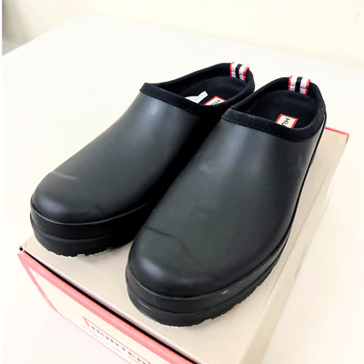 【HUNTER】ORIGINAL PLAY CLOG ウェリントン ブーツ ♪ Hunter Women's Original Play Clog, Casual Black Slip-On, 6M