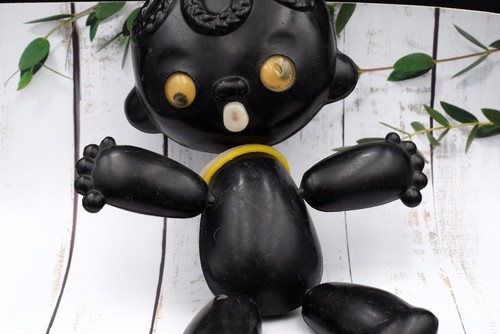 old 1960s russian toy baby girl vtg Children negro gift naked doll Afro-American - Picture 19 of 20