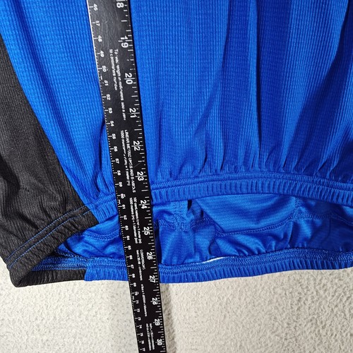 Canari Cycling Jersey Shirt Men's Medium Blue Long Sleeve 1/2 Zip Racing Tee - Picture 4 of 10