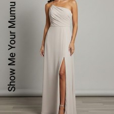 Women's Show Me Your Mumu Weddings XL Beige One Shoulder Maxi Dress bridesmaid
