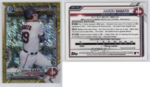 2021 Bowman Chrome Prospects Gold Shimmer Refractor /50 Aaron Sabato #BCP-125