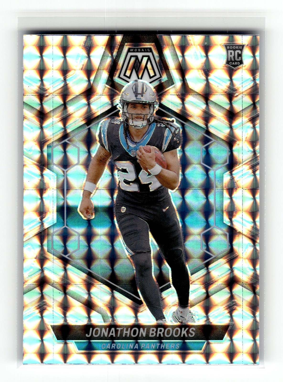 Jonathon Brooks 2024 Panini Mosaic #345 Carolina Panthers Mosaic RC