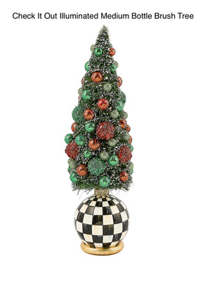 Mackenzie Check It Out Illuminated Medium Bottle Brush Tree Childs Medium New