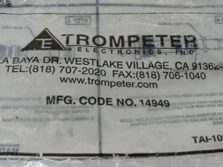 TROMPETER ELECTRONICS 14949 CONNECTOR - Image 3 of 3
