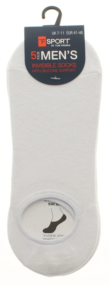 MensTrainer Socks 5pk Invisible white One Size