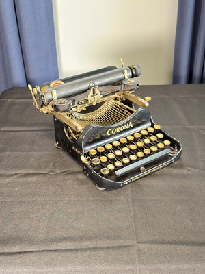 Antique 1921 Corona No 3 Folding Portable Typewriter Working No Case