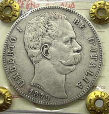 Regno d'Italia Umberto I 5 Lire 1879 ag.   PERIZIATA