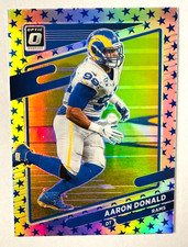 2021 Donruss Optic Aaron Donald BLUE Stars Prizm Card #187 SP Rams Star!
