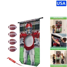 Exciting Backyard Football Toss - Red Zone Challenge with Inflatable Footballs