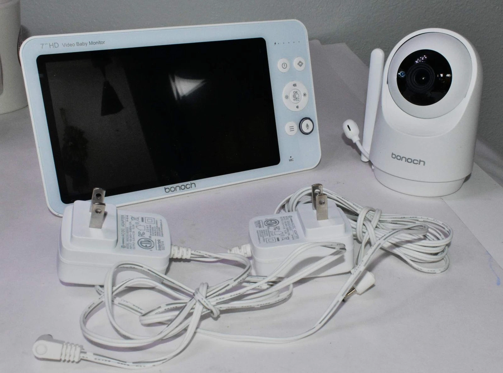 Bonoch 7" 720p HD Baby Monitor (Model BBM03 TX) Monitor & Camera - Complete