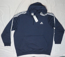 adidas MENS SHIRT 3XL NAVY BLUE HOODIE MULTI-SPORT FLEECE BCI M 3S L HD GK9073