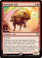 Renegade Bull #36 Commander: Secrets of Strixhaven MTG Rare