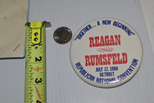 Ronald Reagan RUMSFELD / KEMP/ LUGAR RNC '80 DETROIT BUTTON PIN LOT OF 10(PB#83) - Picture 6 of 10