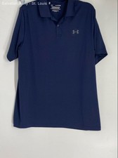 Under Armour Mens Navy Blue Short Sleeve Performance Polo Shirt Size XL