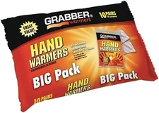 Grabber Hand Warmers Disposable 10 Pack Long Lasting Air Activated Heat
