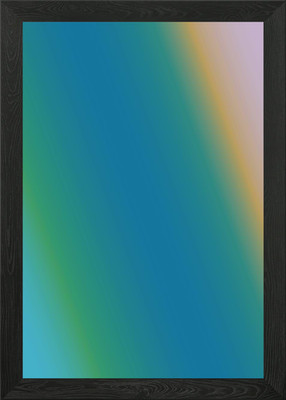 Retro Turquoise Blue Green Gradient Framed Wall Art Poster Canvas Print Picture