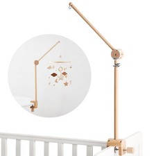 Baby Crib Wooden Mobile Arm - Height Adjustable 360 Rotatable Hanger Holder