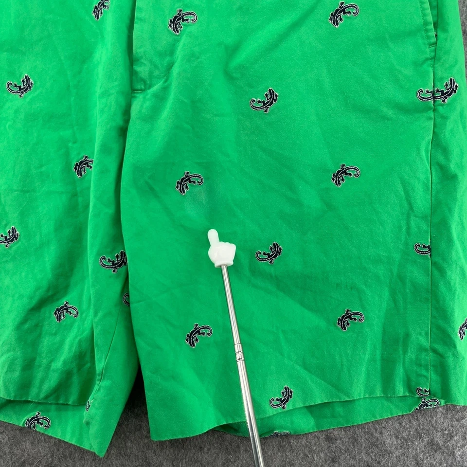 Pantalones Cortos Lilly Pulitzer Verde Algodón Everglades Con Lagartos Bordados Talla 34 Foto 3 de 4