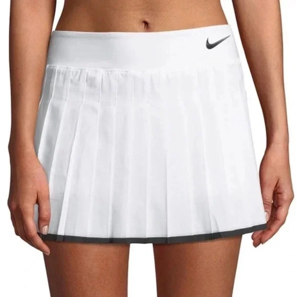 Nike Victory Pleated Tennis Skirt White Bella Hadid Preppy Style 3A19