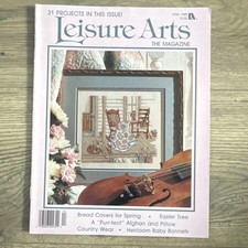 Leisure Arts Illustrated Magazine April 1989 Cross Stitch Knit Crochet Crafts