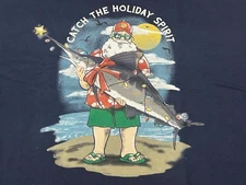 Bass Pro Shops Catch The Holiday Spirit Santa Swordfish Sweatshirt NWT - 3XL