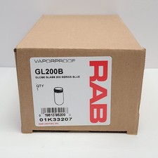 NEW RAB GL200B Vaporproof Clear Round Globe Glass for Enclosed/Gasketed Fixture