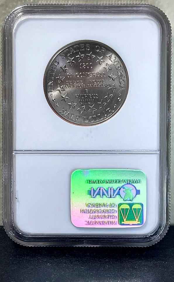 2001 P CAPITOL VISITOR CENTER COMMEMORATIVE HALF DOLLAR NGC MS70 - Image 2 of 2