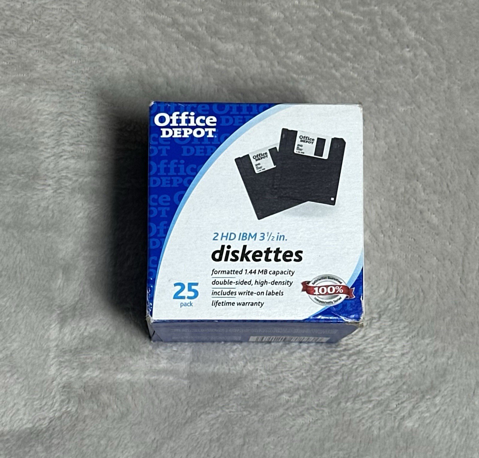 Office Depot 3.5 inch Diskettes 1.44 MB 2HD IBM Format 25 Pack New Sealed