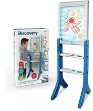 Discovery LED Artist Easel with Removable Glow-in-The-Dark Drawing Board - NEW
