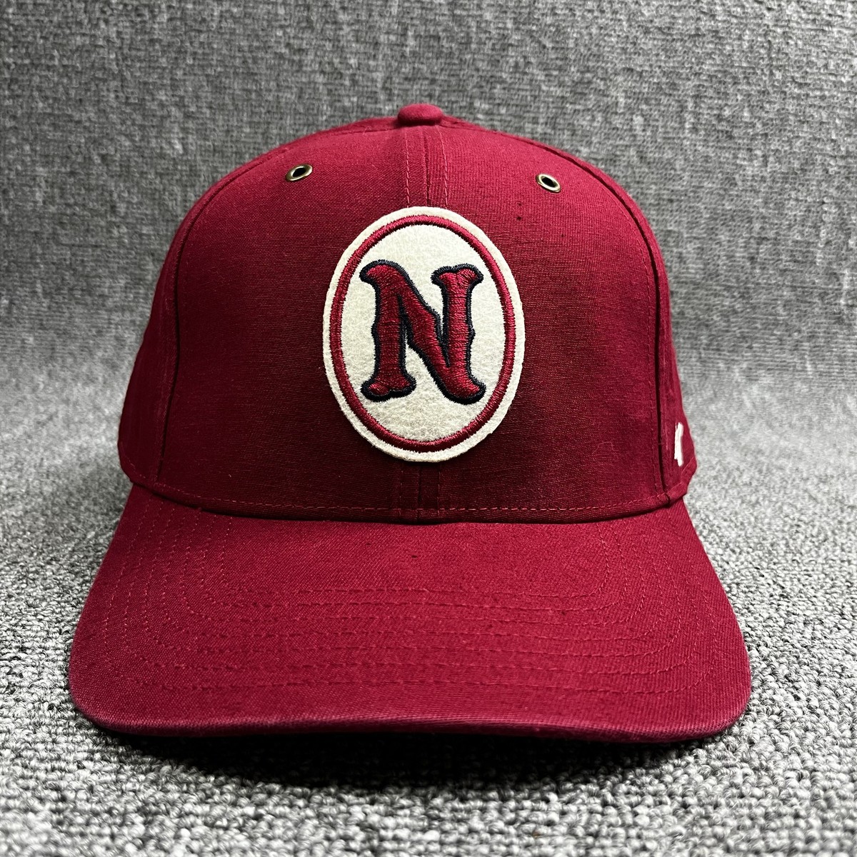Nebraska Cornhuskers '47 Brand Retro Circle N Patch Snapback Hat Burgundy Gold