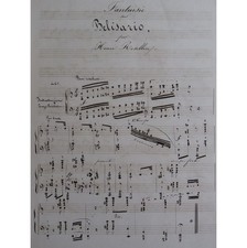 Rosellen Henri Döhler Théodore Piezas Manuscrito Piano XIX