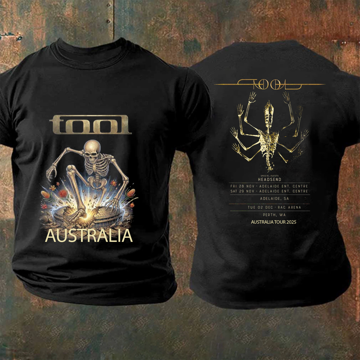 Tool Tour Australia 2025 Tshirt, 2sided Tool Tour 2025 Tshirt