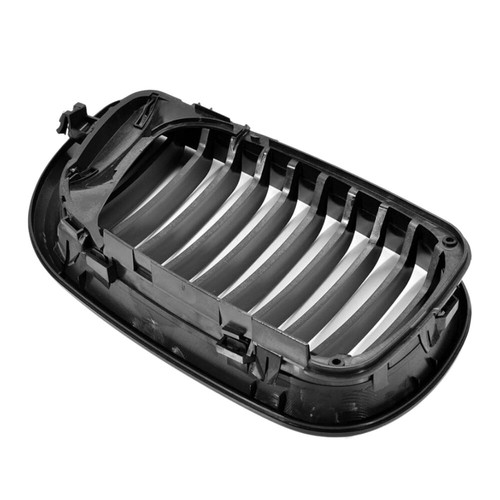 Pair of Front Grille Matte Kidney Style Black Fit For BMW E46 02-05 3 Series 4D - Picture 6 of 12
