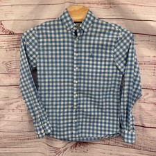 johnnie-o Hangin Out Blue Gingham Button Down Shirt Men's Medium Cotton