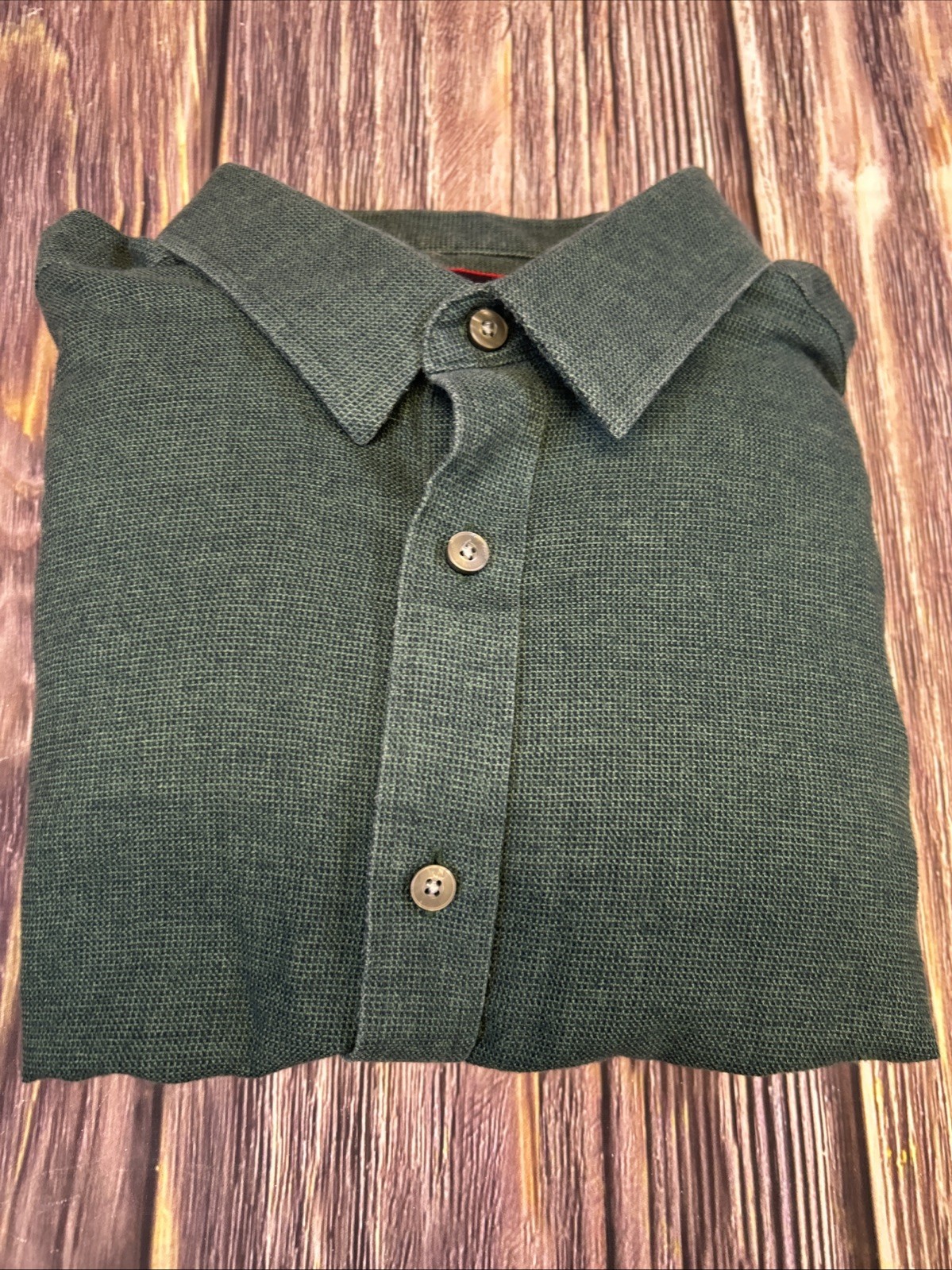 UNTUCKit Green Solid Long Sleeve Button Up Shirt … - image 7