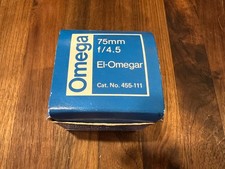 Rodenstock EL-Omegar 75mm f/4.5 Darkroom Enlarger Lens w/ Box Caps Germany