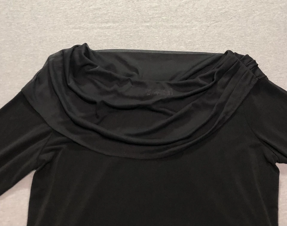 Vestido Granero Capucha Cuello Sudadera Para Mujer XL Elastizado Oscuro Minimalista Indie Negro Foto 4 de 4