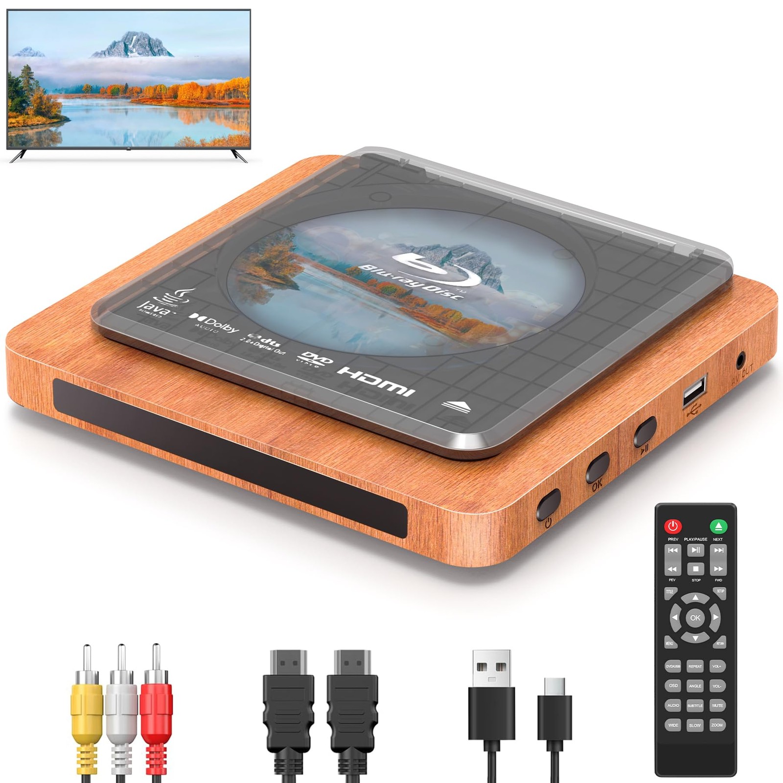 With Hdmi/av Cables & Remote, Dolby Audio/dts, 1080p | Pl...