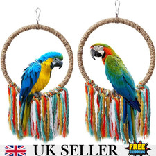 Coloured Rope Ring Swing Parrot Large Parrot Swing Macaw, African Grey, Cockatoo