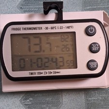 Digital Refrigerator Freezer Thermometer Timer Waterproof IPX5 -30 C to 60 C